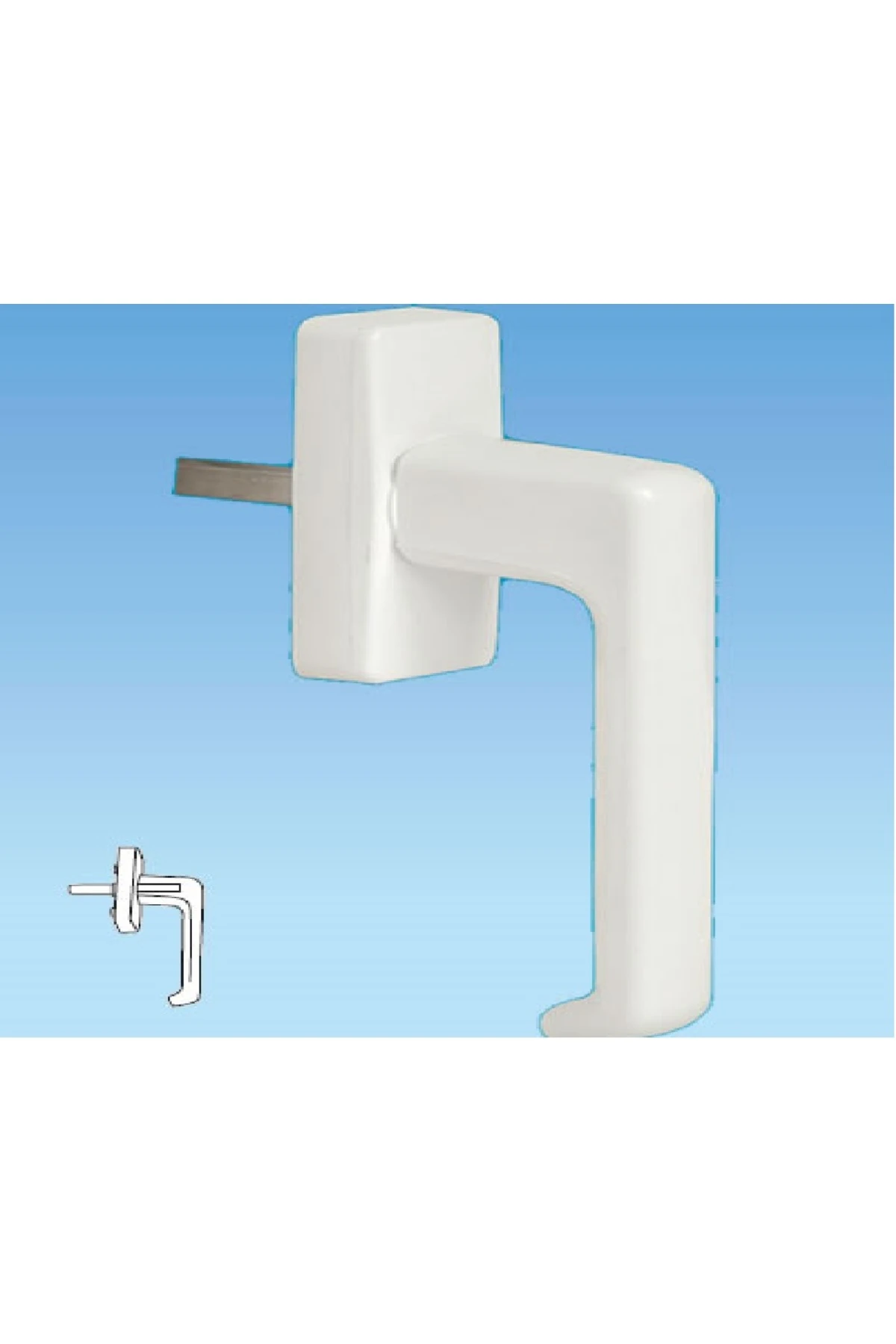 Pimapen Pvc Pencere Kapı Kolu Pimapen Kol Tekli Kol Beyaz (1 Adet)
