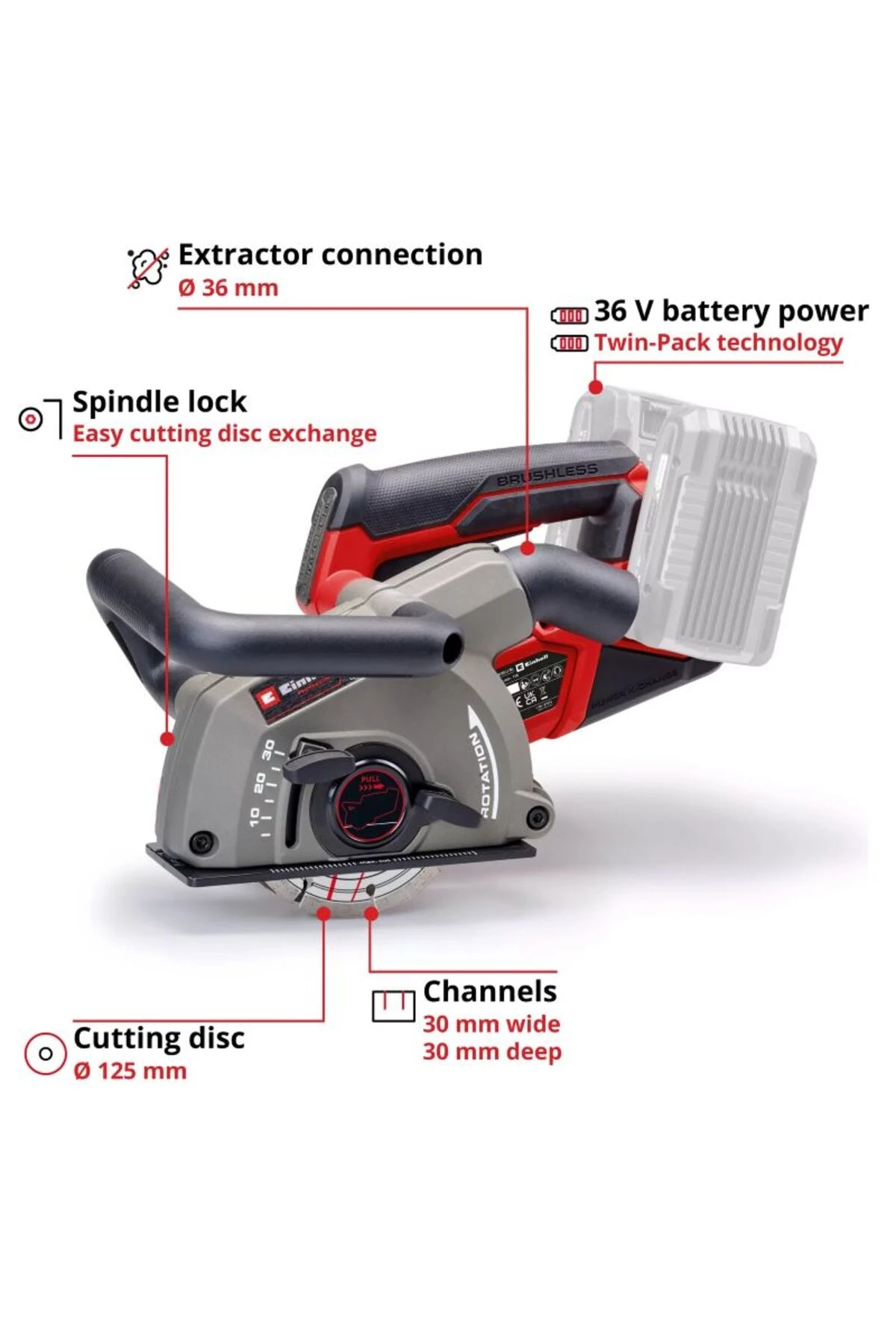 4350800 Tp-ma 36/30 Li Bl Solo Akülü Kanal Açma Makinesi (AKÜ DAHİL DEĞİLDİR)