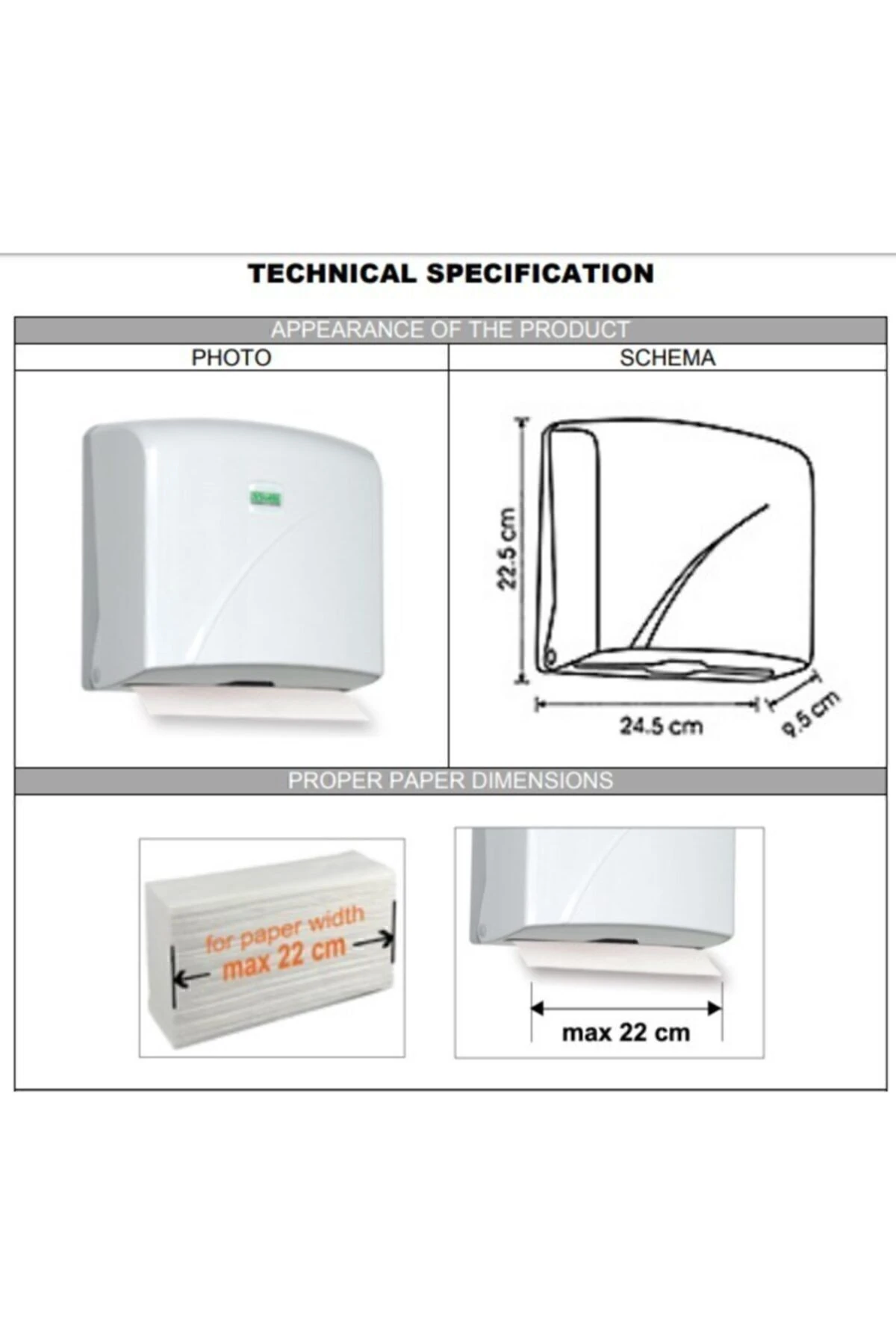 Z Katlı Kağıt Havlu Dispenseri