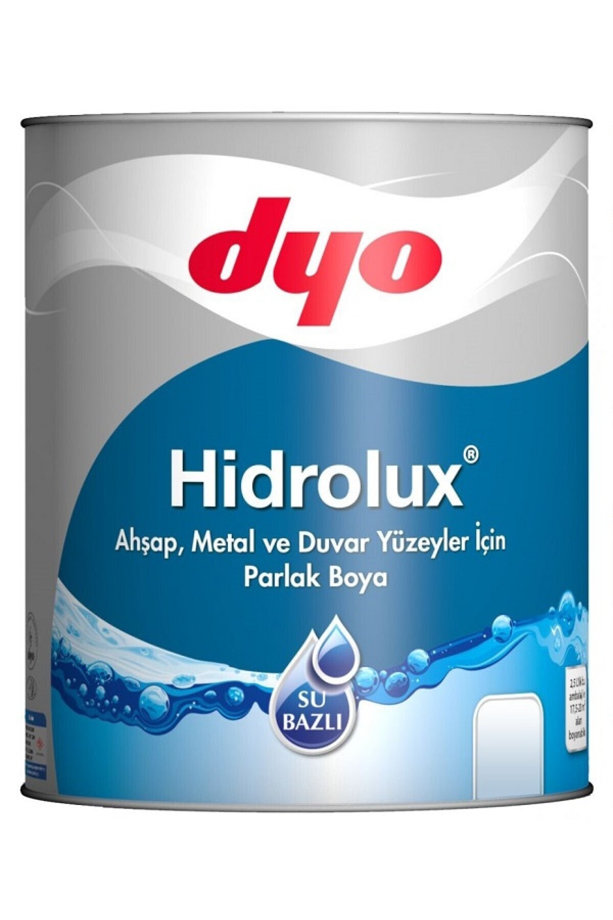 DYO Hidrolux Su Bazlı Parlak Boya Beyaz 2,5 L