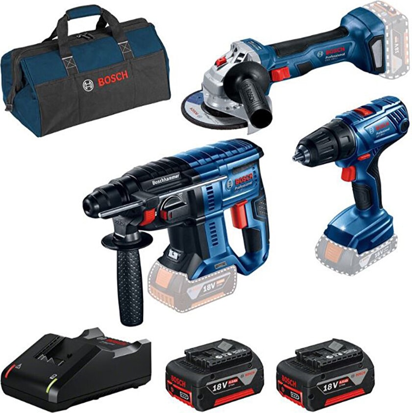 BOSCH New Gbh 180-LI + Gsr 180-LI + Gws 180-LI + 2X4.0AH + Gal 18V-40 + Raf Bag Yeni