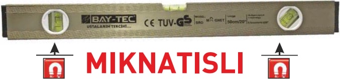 Su Terazisi Gri Mıknatıslı Baytec 60 cm