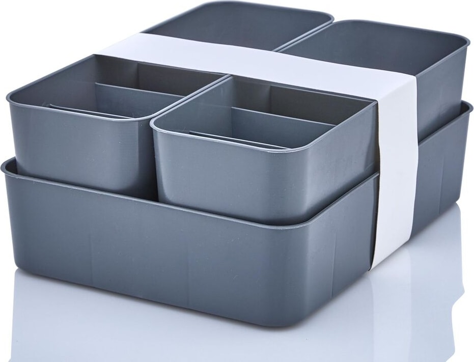 ORGASET 3'lü Düzenleyici Antrasit, mutfak, banyo, ofis, yatak odası, makyaj masası organizer set
