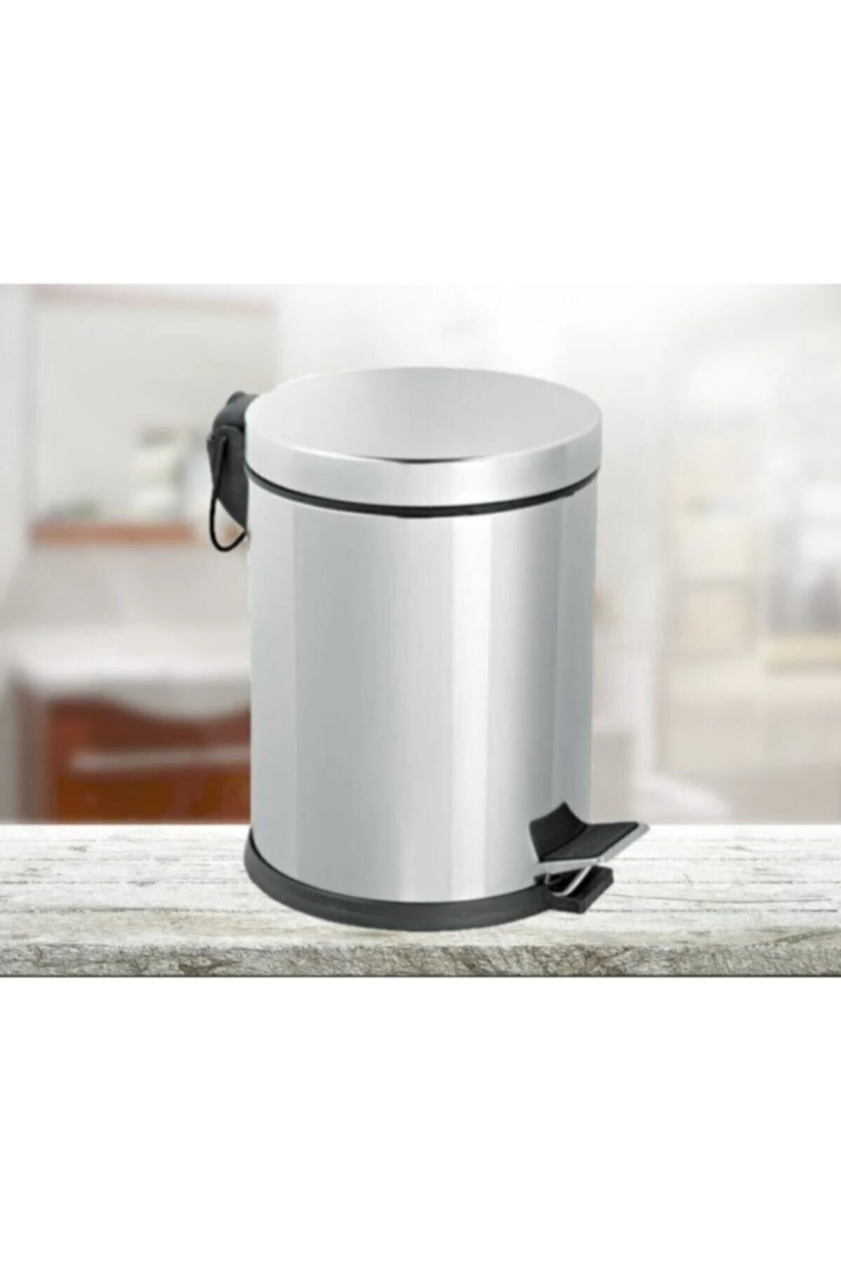 Paslanmaz Çelik Pedallı 12 Litre Çöp Kovası 12 Lt Ev Ofis Banyo Mutfak