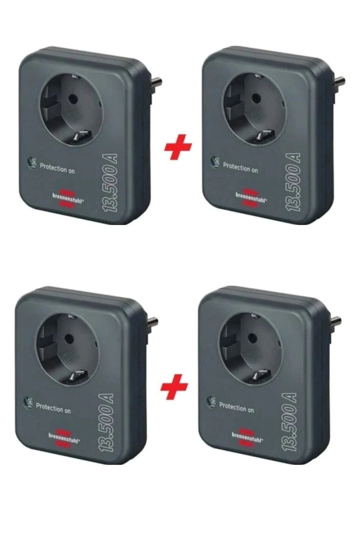 Primera Line Serisi Tek Soketli 13.500 Mah Akım Korumalı Priz 4lü Paket (4 Adet)