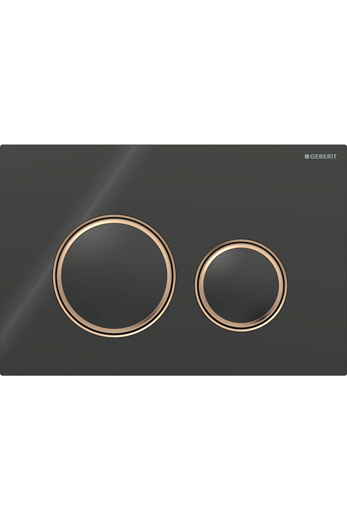 Kumanda Kapağı, Sigma21, Çift Basmalı (Bronz Basma Buton) Siyah Cam, 115.650.SJ.1