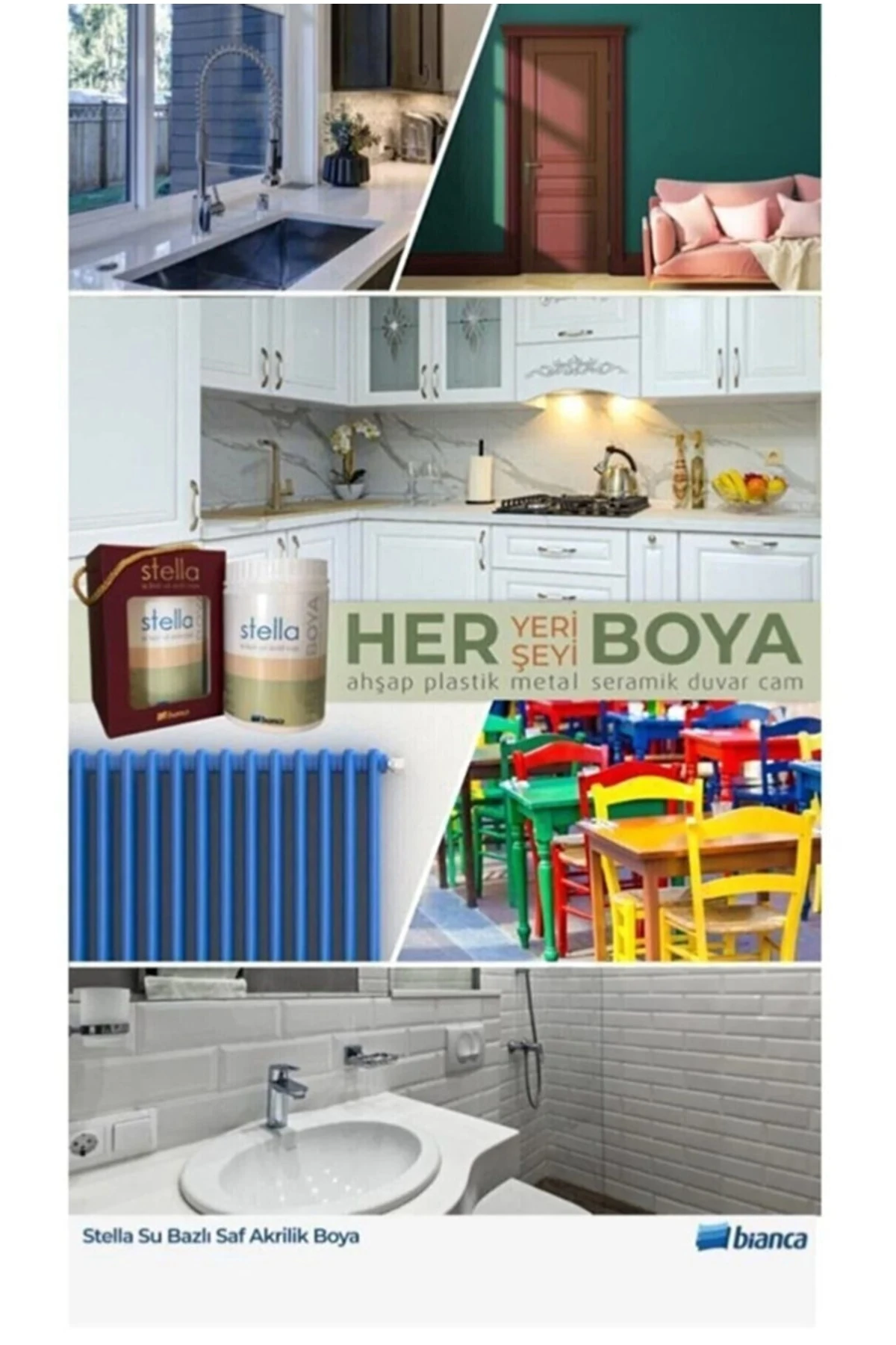 Stella Su Bazlı Saf Akrilik Boya 0.5 Lt