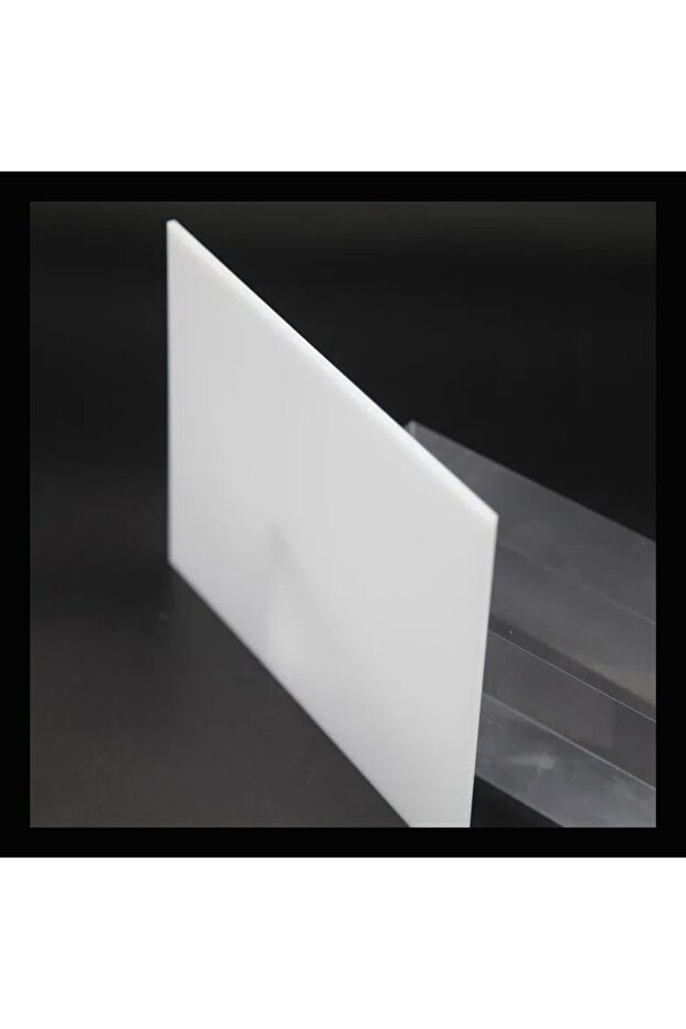 Opak Beyazı Pleksi Levha 4,8mm~5mm Pleksiglass 15cmx15cm