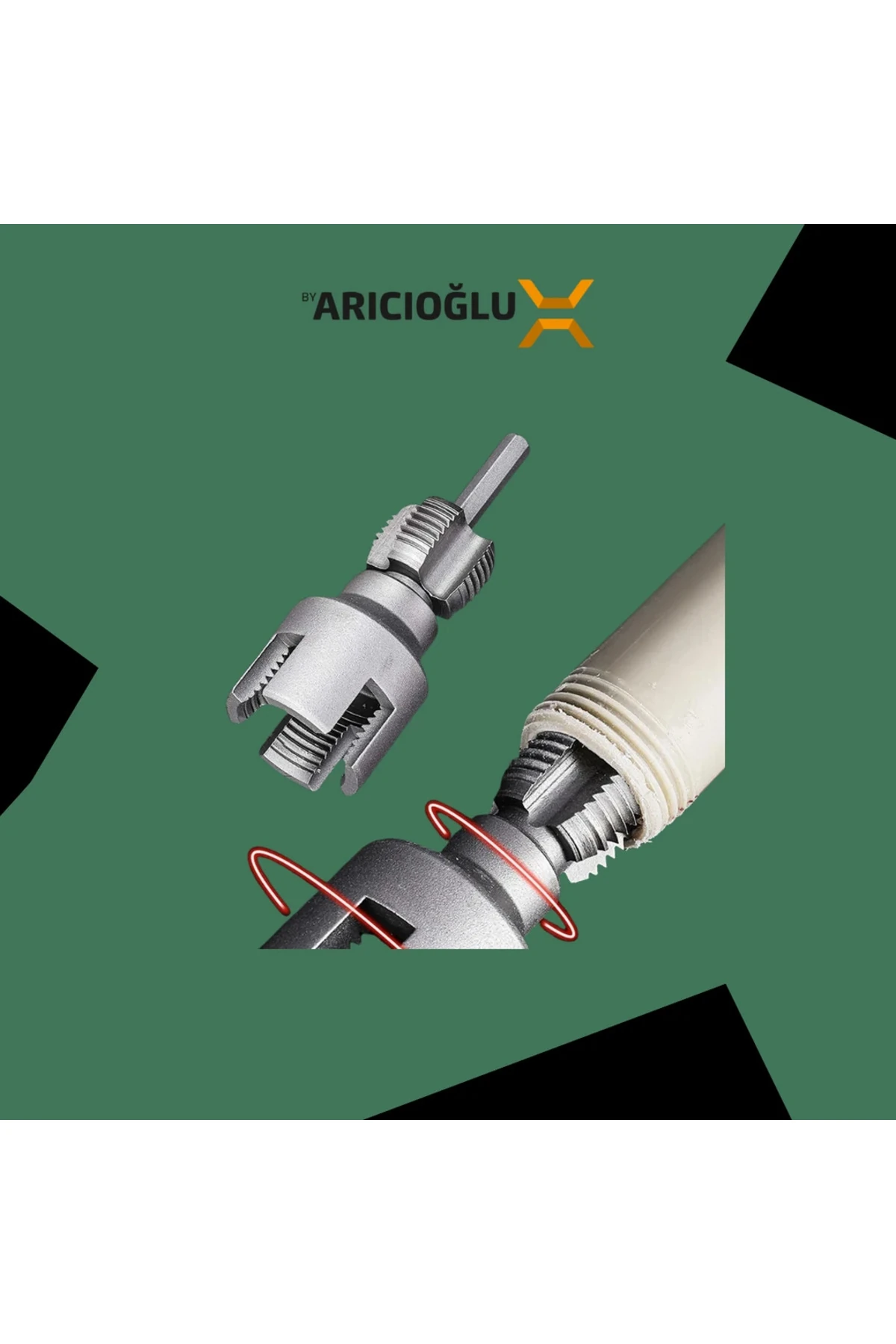 NR-İDD 25mm İç-Dış Plastik Boru Diş Açma Aparatı