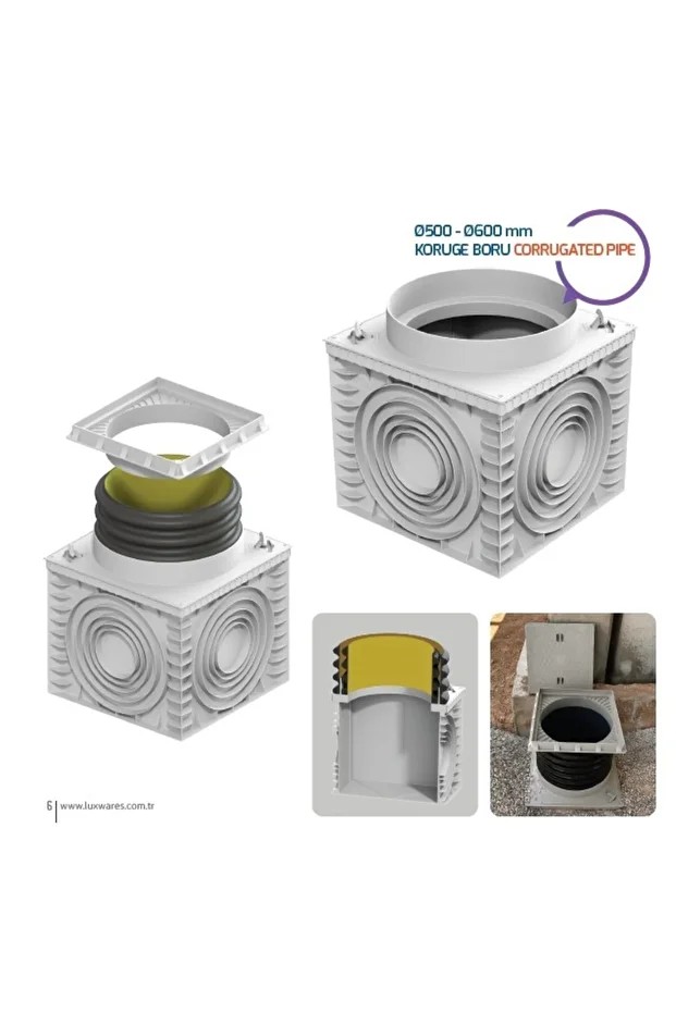 500mm - 600mm Koruge Borusu Dağıtım Bacası