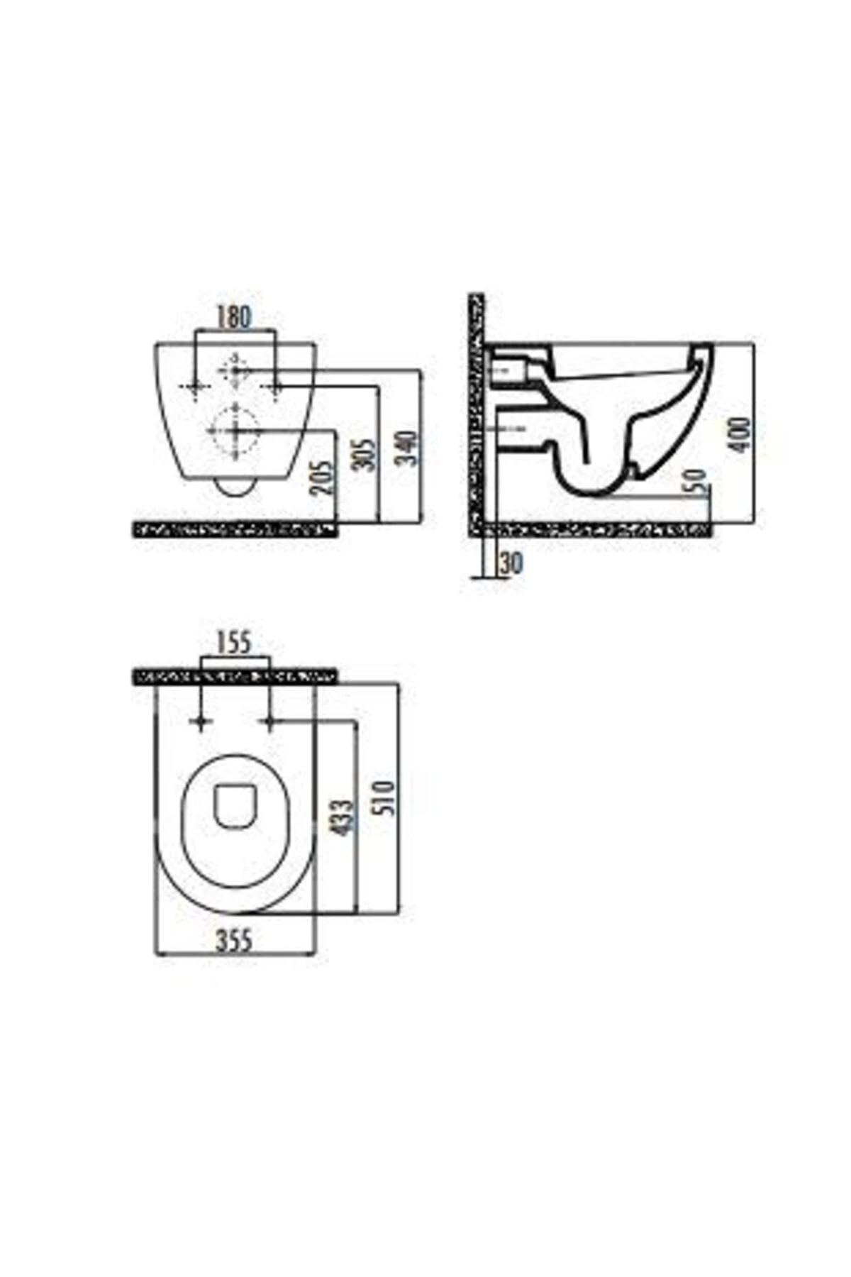 Free Asma Klozet (Basalt Mat) FE320.20000 Kapak Hariç