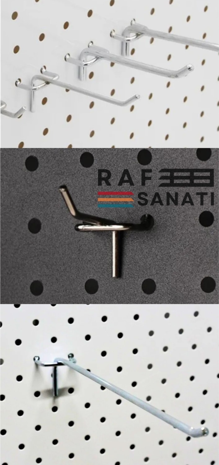 Fon Kancası Delikli Pano Kancası 25 cm - Askı Kanca Raf Askısı Raf Aksesuar Tel Askı Raf Kancası