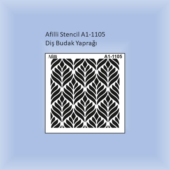 Afilli Stencil A1-1105 Diş Budak Yaprağı 30X30