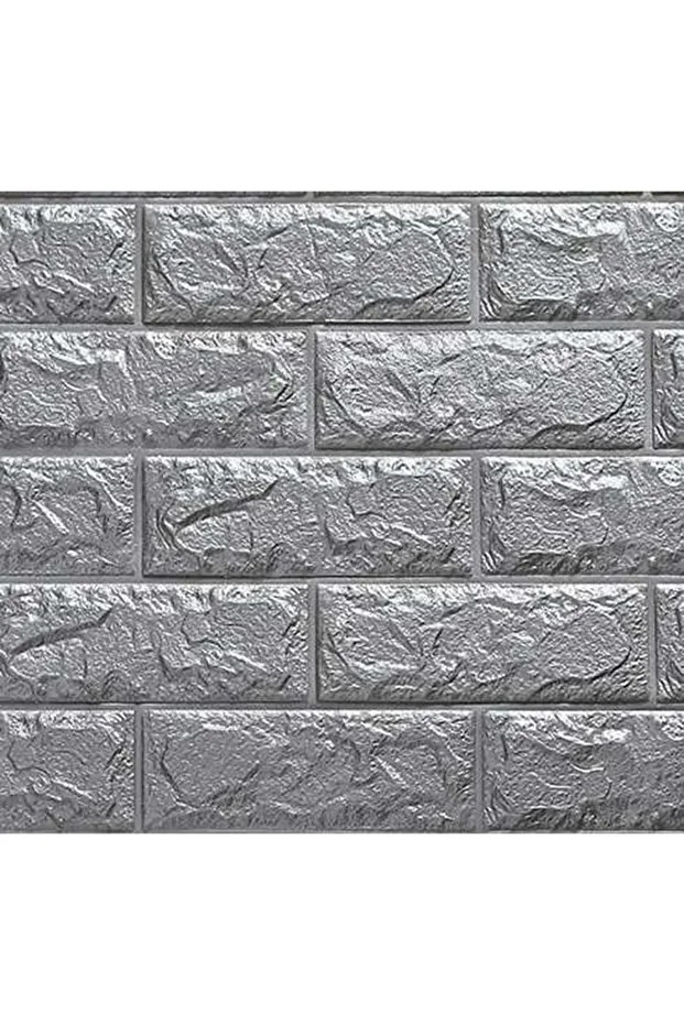 3D Tuğla Panel 70x77 cm 4 Adet Kendinden Yapışkanlı Dekoratif Esnek Duvar Kaplama Paneli