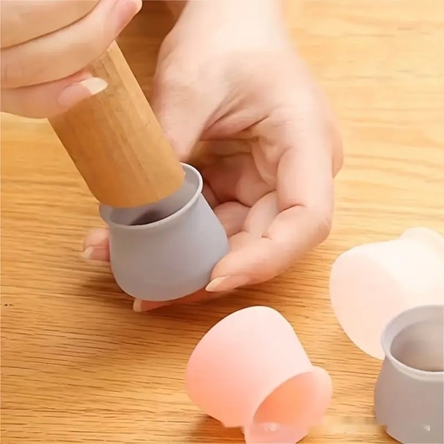 24 Adet Silikon Sandalye Ayak Ucu Koruyucu Mobilya Bacak Koruma Kapağı Zemin Çizilmesini Önler Sessiz Kayma Kolay Takılır 3.5-5.5 cm
