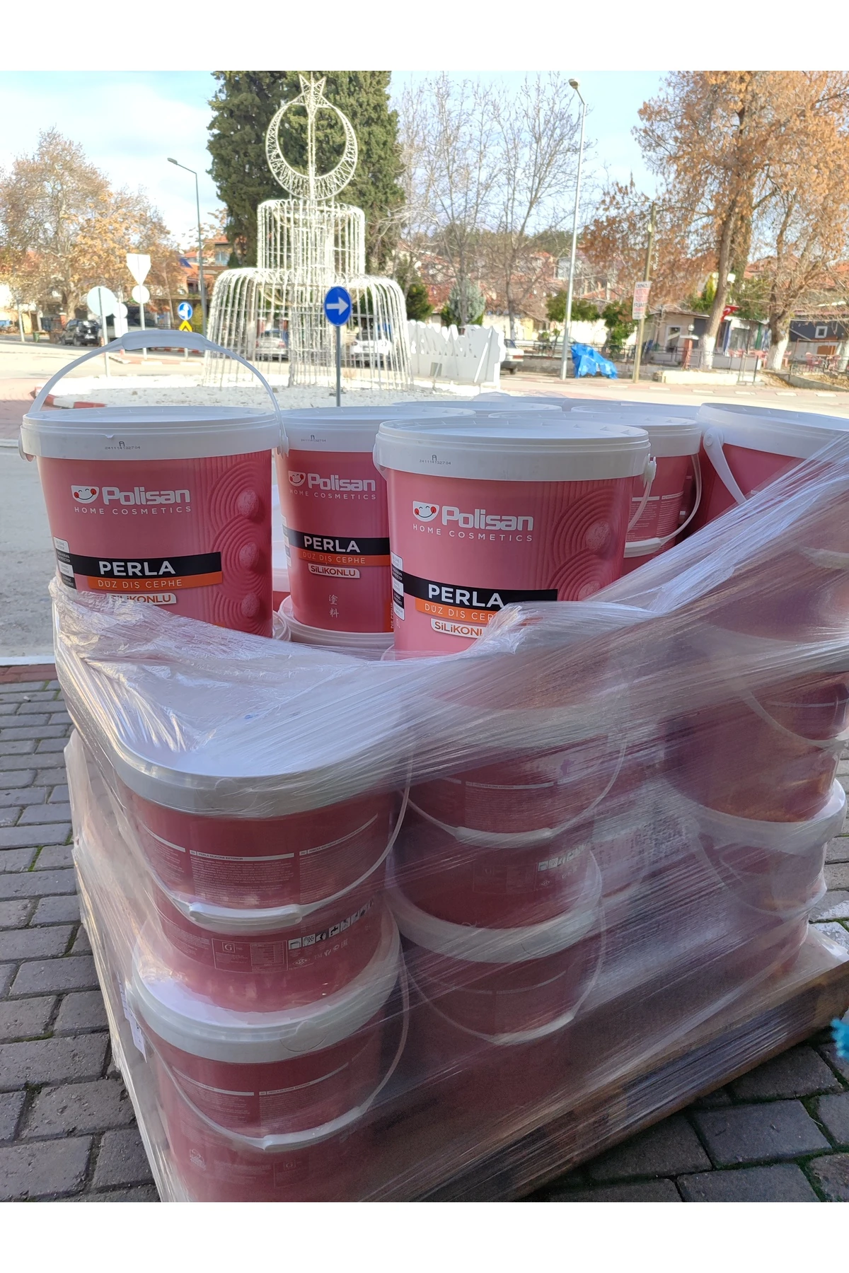 DIŞ CEPHE SİLİKONLU BEYAZ BOYA POLİSAN MARKA 25 KG