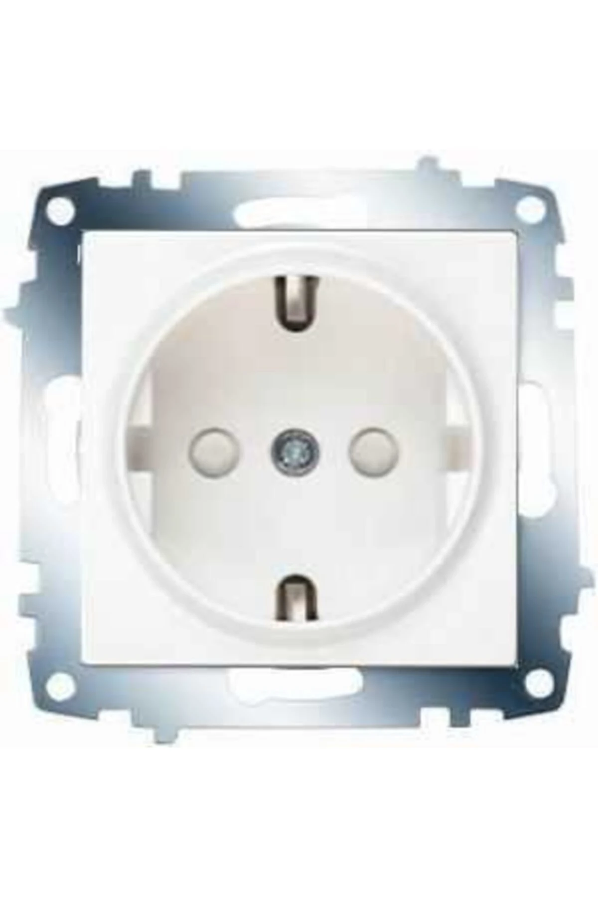 Karre Çocuk Korumalı Topraklı Priz - Beyaz (çerçeve Hariç) 90967042