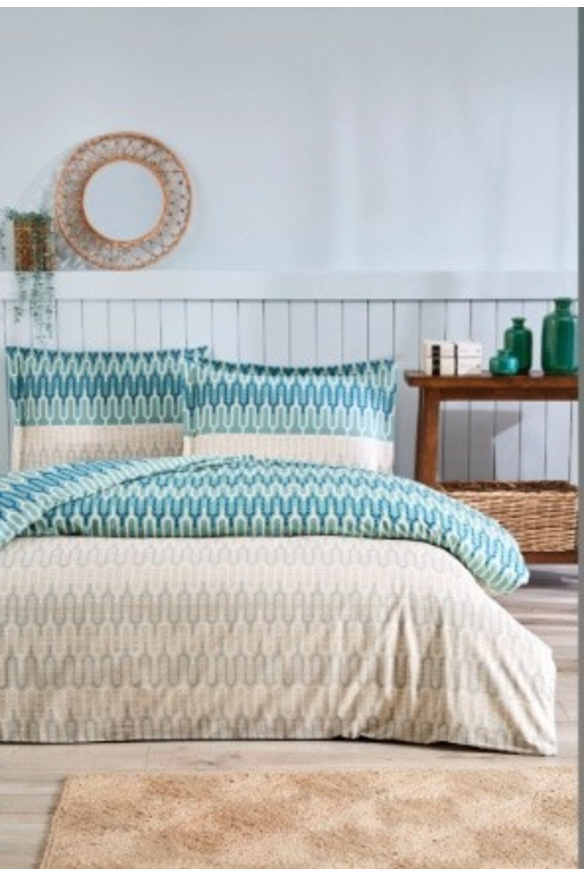 Ranforce Flame Stitch Çift Kişilik Nevresim Takımı