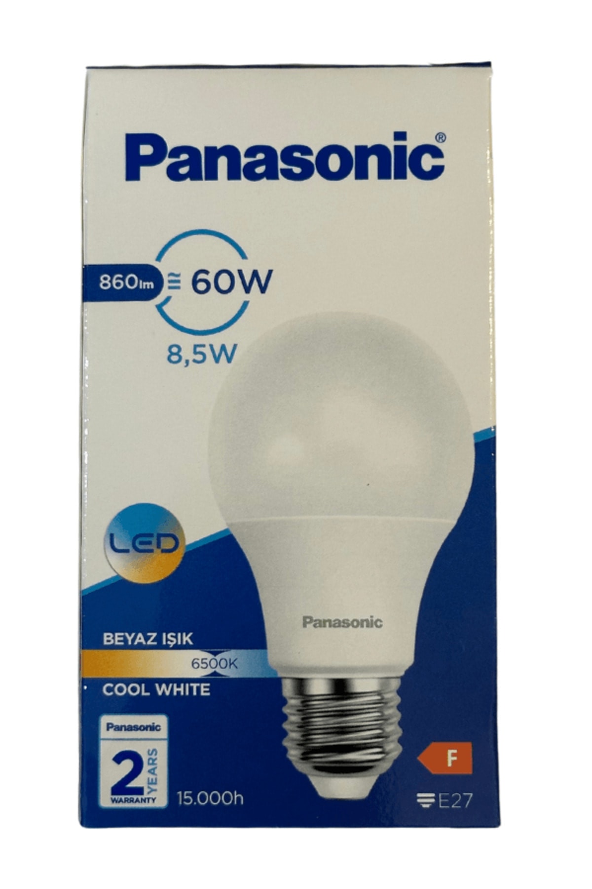 8.5W (60W) 6500K (Beyaz Işık) E27 Duylu Led Ampul (2 Adet)