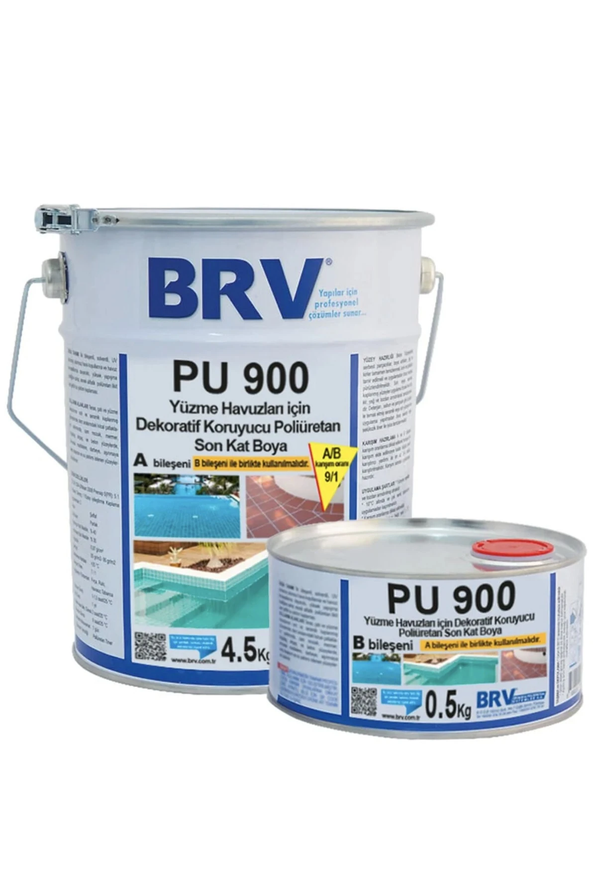 PU 900 • Yüzme Havuzları için Dekoratif Koruyucu Poliüretan Son Kat Boya