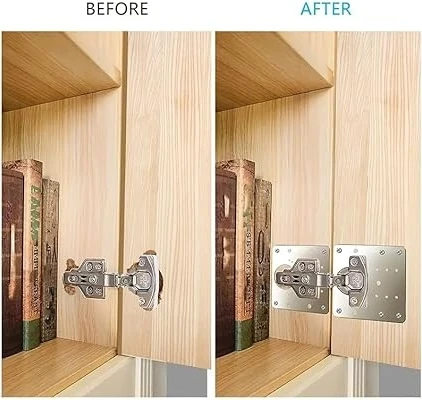 Çelik Menteşe Onarım Plakası, 9x9 cm Paslanmaz Çelik Mobilya Dolap Menteşe Plakası Kare