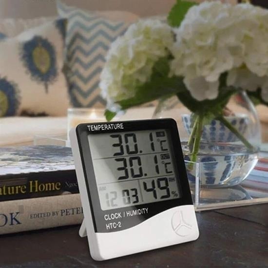 Iç ve Dış Ortam Sıcaklığını Ölçebilen LCD Ekran Saat Göstergeli Alarmlı - TGR5623-6002