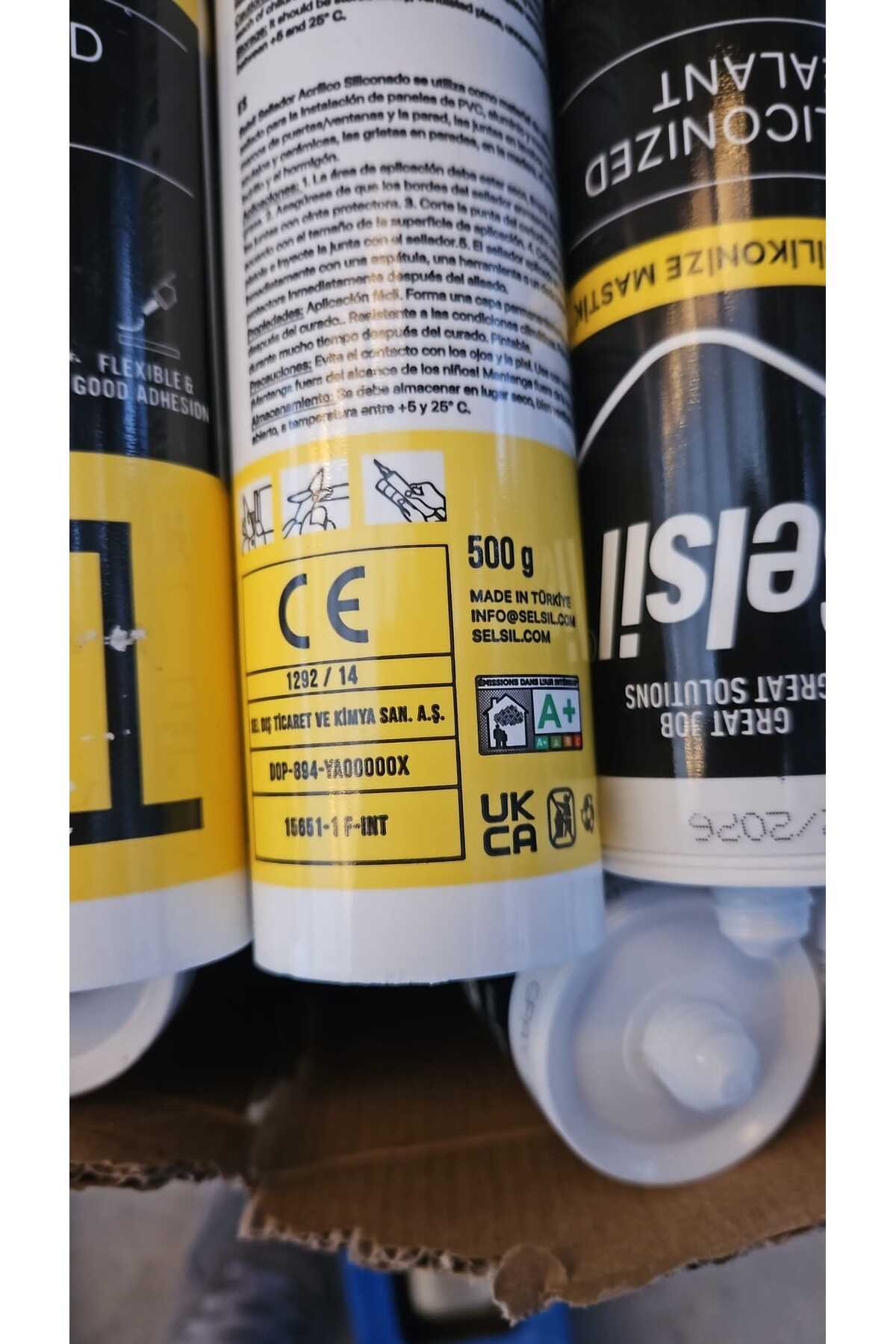 SELSİL Silikonize Mastik 500 gr Antrasit Gri 5 Adet