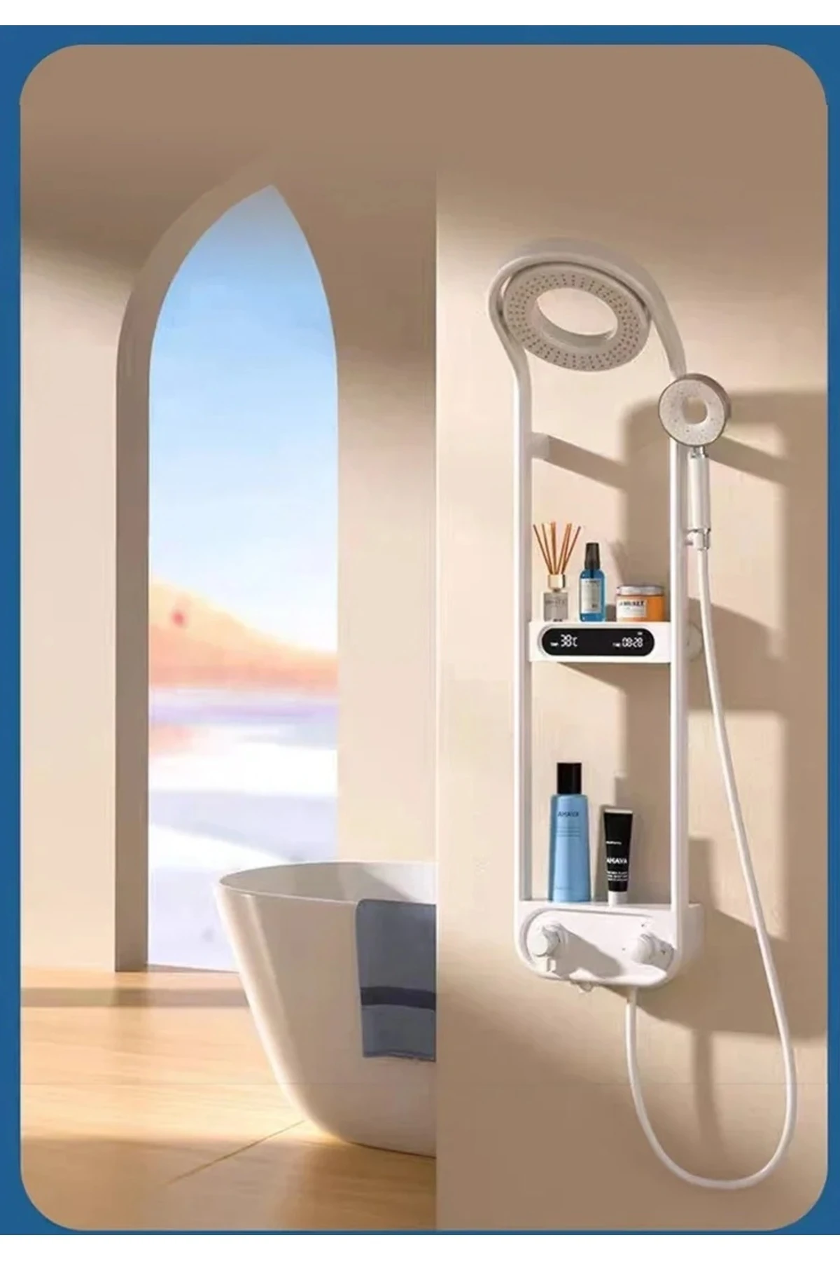 DİJİTAL LED EKRAN VE TERMOSTATLI ROBOT DUŞ SETİ LÜX ŞELALE YAĞMUR DUŞ SİSTEMİ 7 YIL GARANTİLİ İTHAL