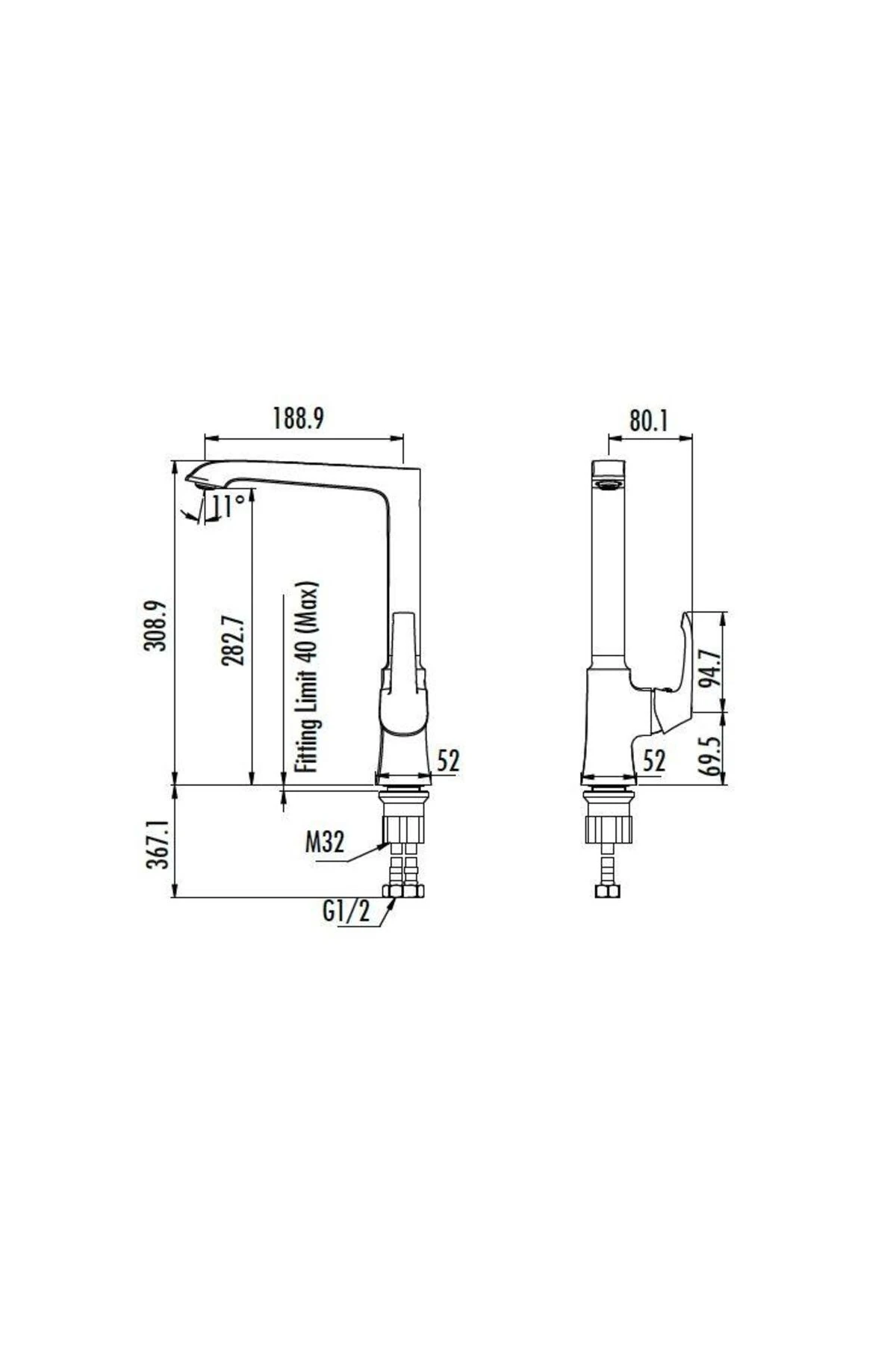 Avangart Lüx Mutfak Evye Armatürü Bataryası AG8500 ORJİNAL ÜRÜN