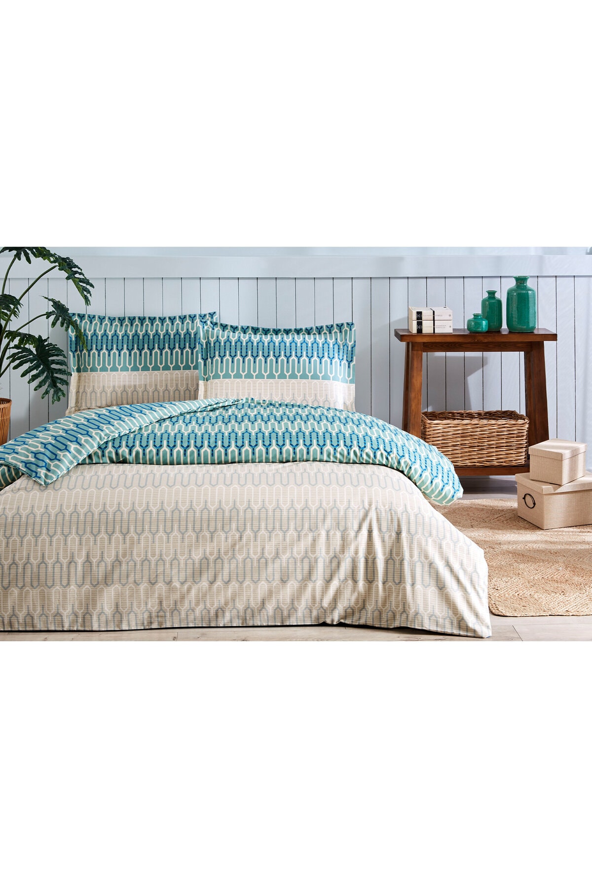 Flame Stitch Çift Kişilik Nevresim Takımı