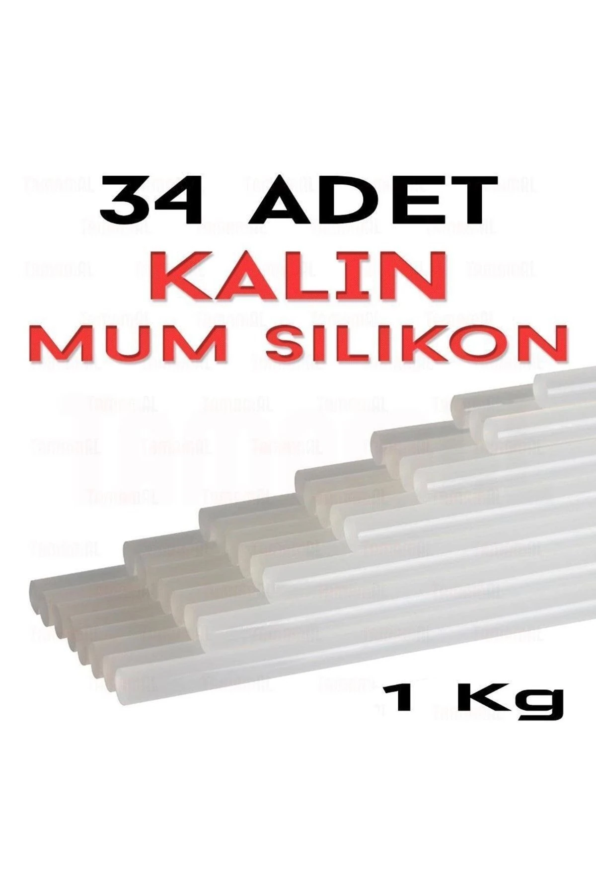 Icak Mum Silikon Çubuk Kalın 11.2x300 Mm 1 Kg 34 Adet
