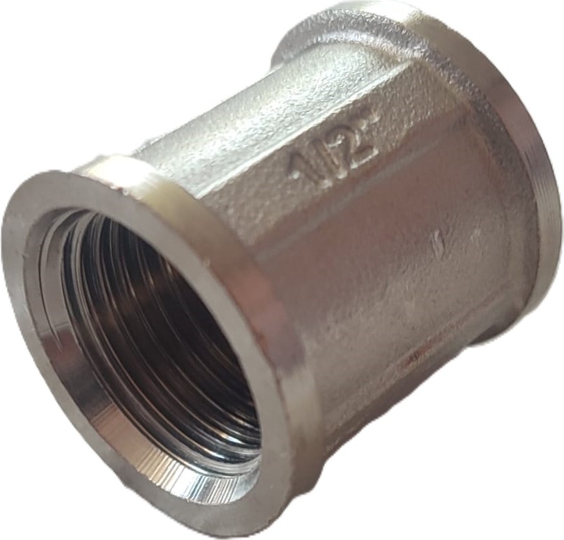 1/2" DN15 Krom Dişli Manşon - Chrome Plated Brass Female Pipe Fitting