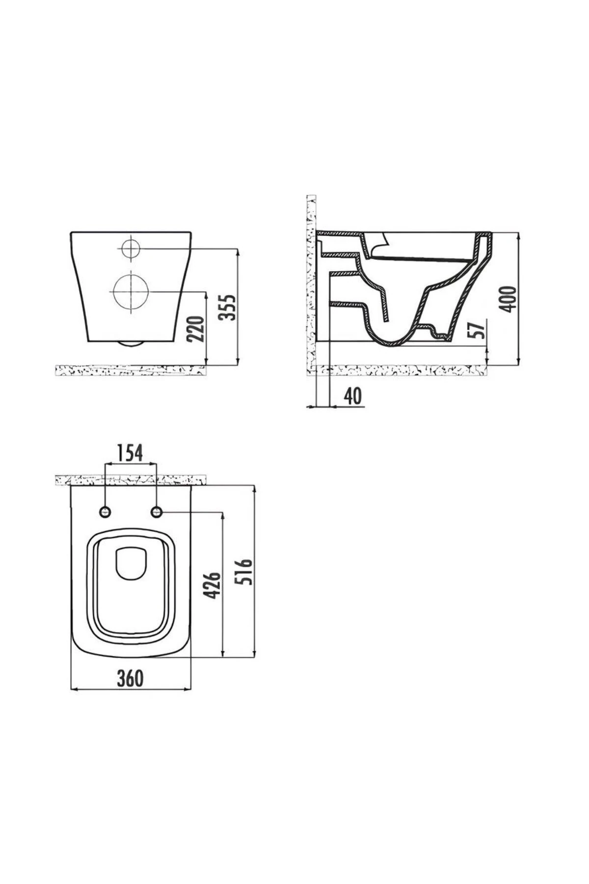Solo Beyaz Kanalsız Asma Klozet SO321, Solo Essere Duroplast Yavaş Kapak