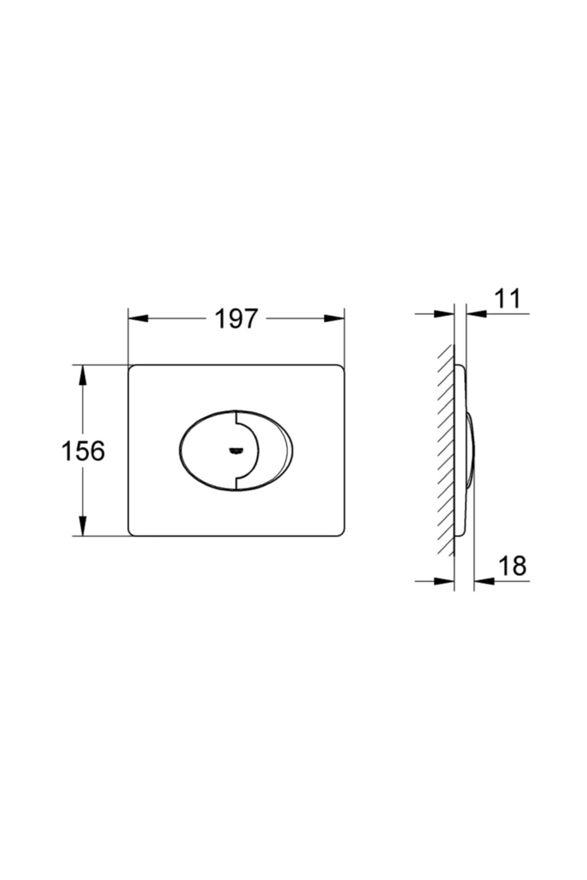 38506000 Skate Air Gömme Rezervuar Kumanda Paneli
