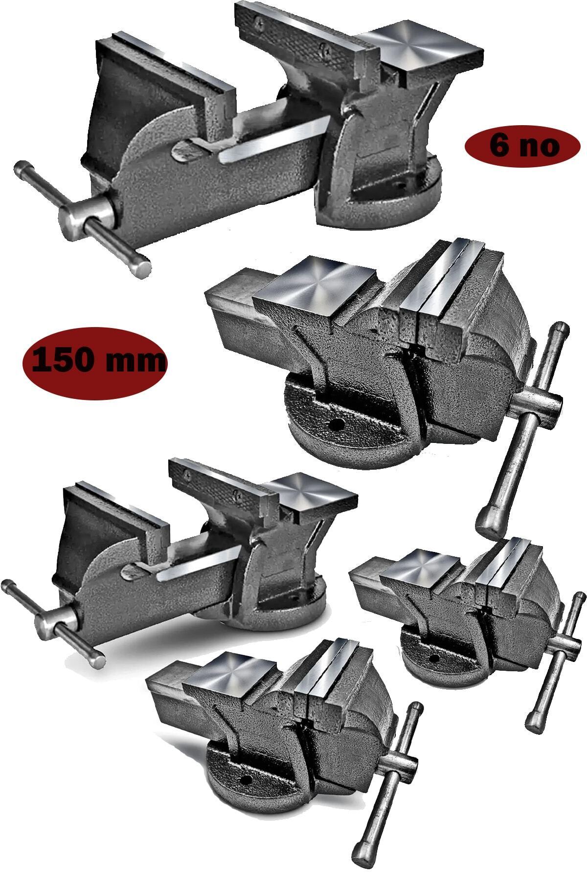 Pro Çelik Kol 150 Mm Özel Alışımlı Paslanmaz Dövme Çelik Sabit Tezgah Masa Mengenesi Profesyonel...