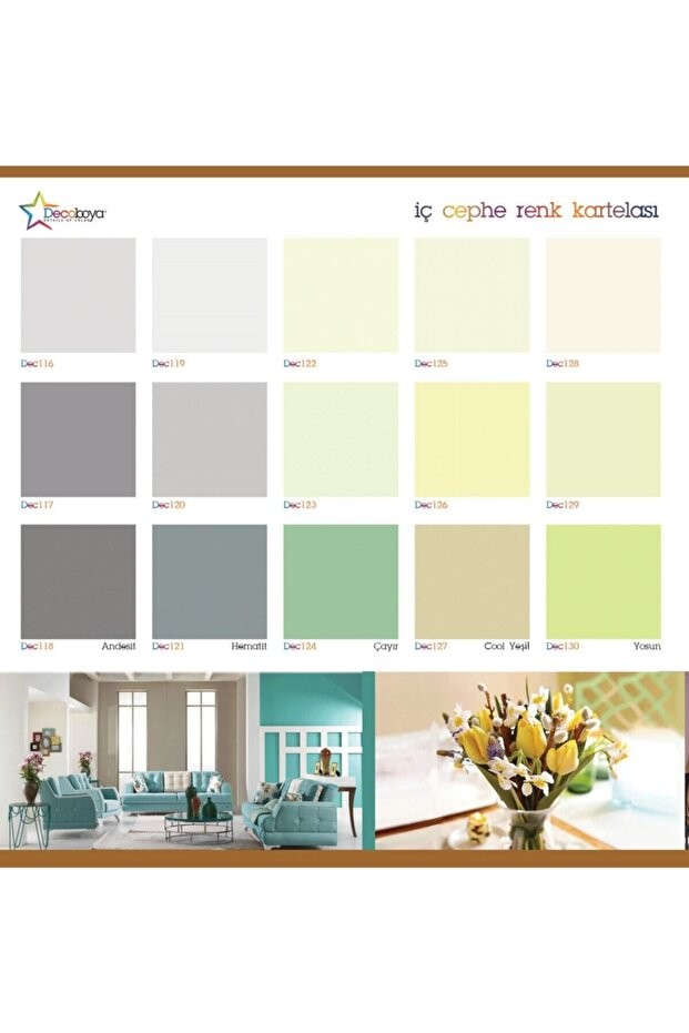 Deco Color Plastik Mat İç Cephe Duvar Boyası 3 Kg Tüm Renkler
