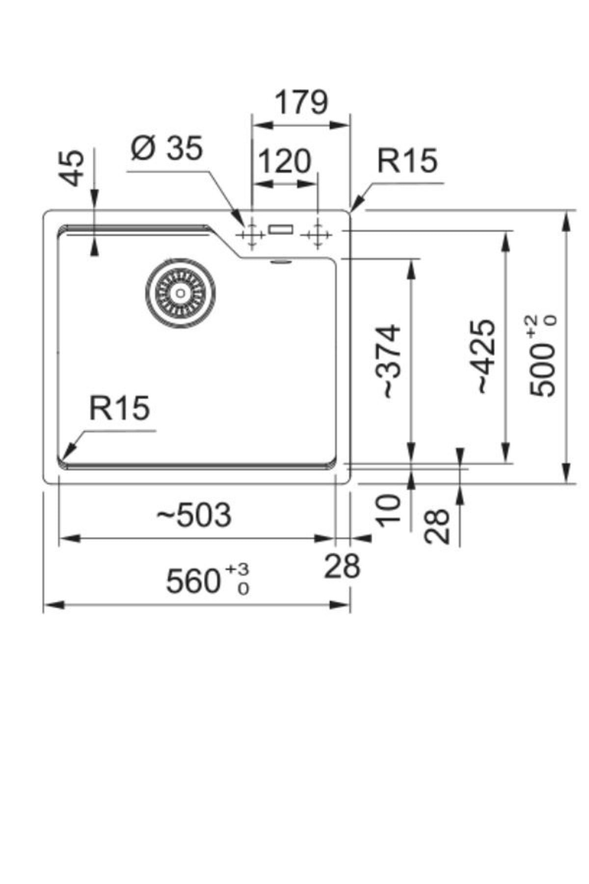 Nero Urban Ubg 610-56 Tek Gözlü Damlalıksız Granit Eviye (114.0686.793)