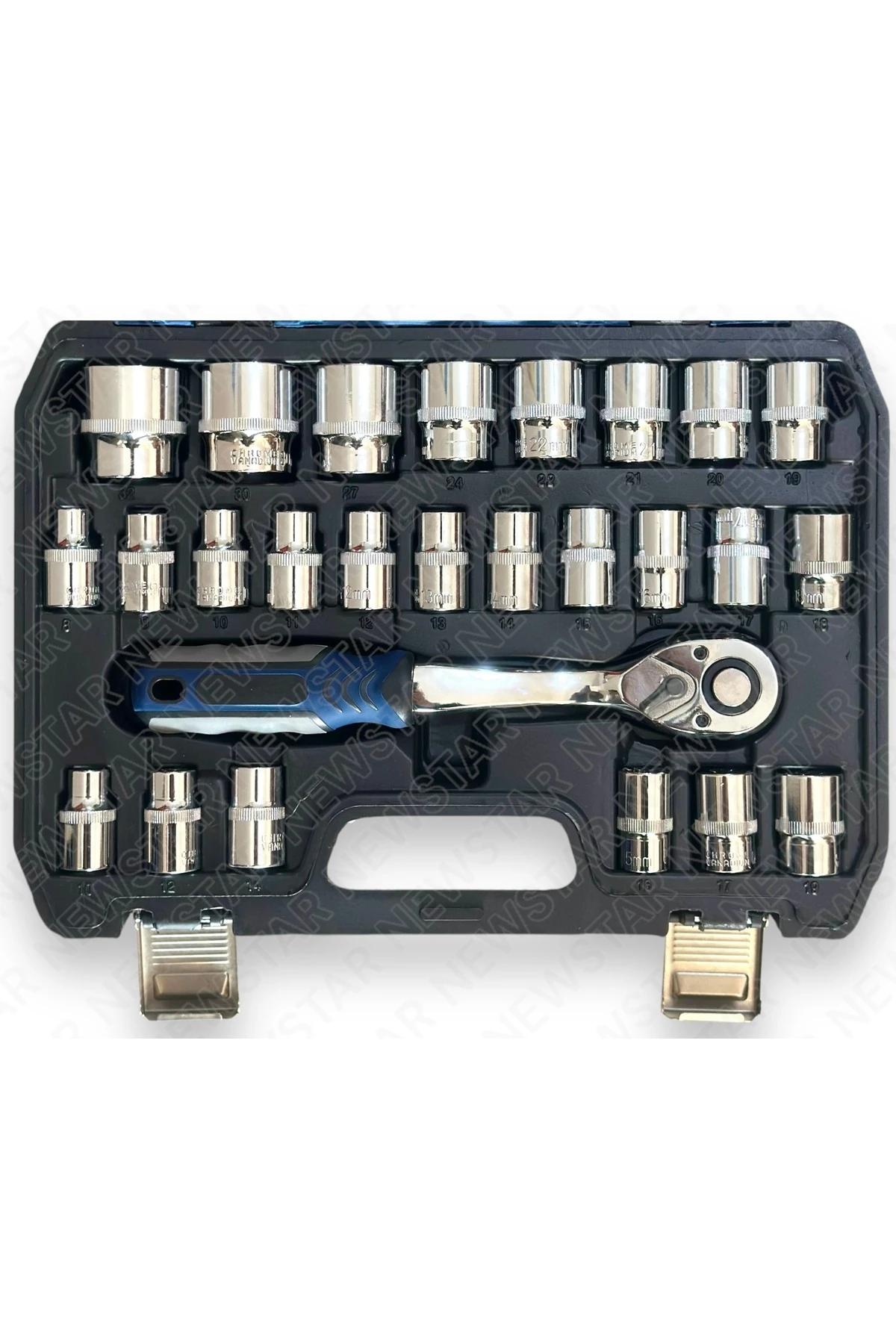 Tam Profesiyonel Germany 72 Diş Cırcır 32 Parça Lokma Takımı Oto Tamirci Tam Set 1/2