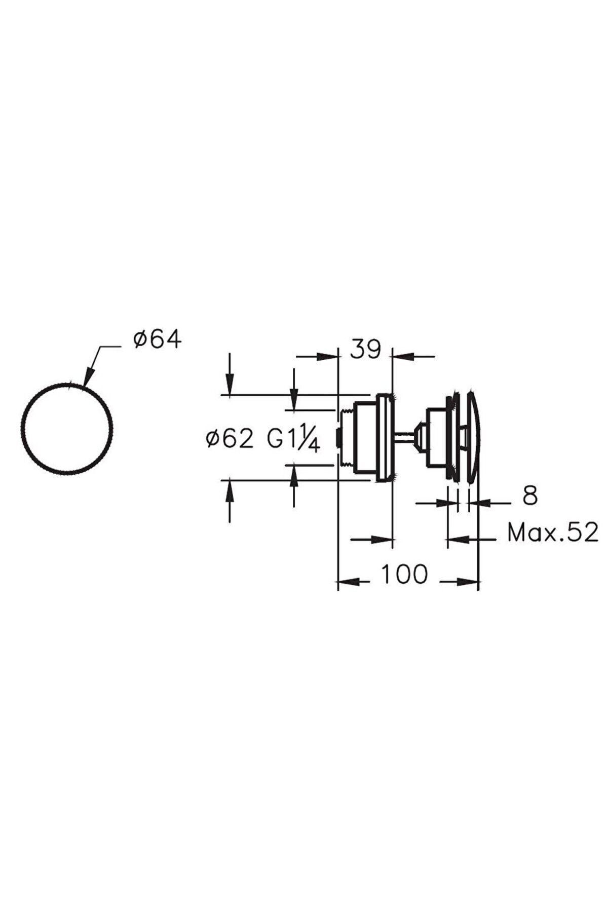 Origin A45149 Yuvarlak Lavabo Süzgeci, Universal, Basmalı, Krom