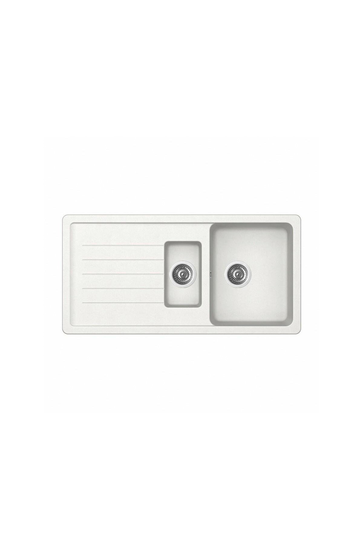Ukınox Valente D-150L Beyaz Granit Evye S80G5