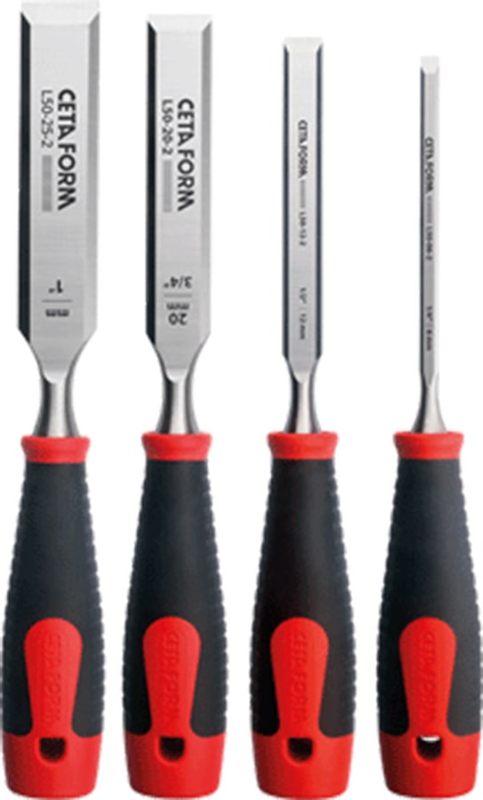 L50-B4-2 4 Prc. Duz Iskarpela Takımı (Pls.Saplı) Ceta