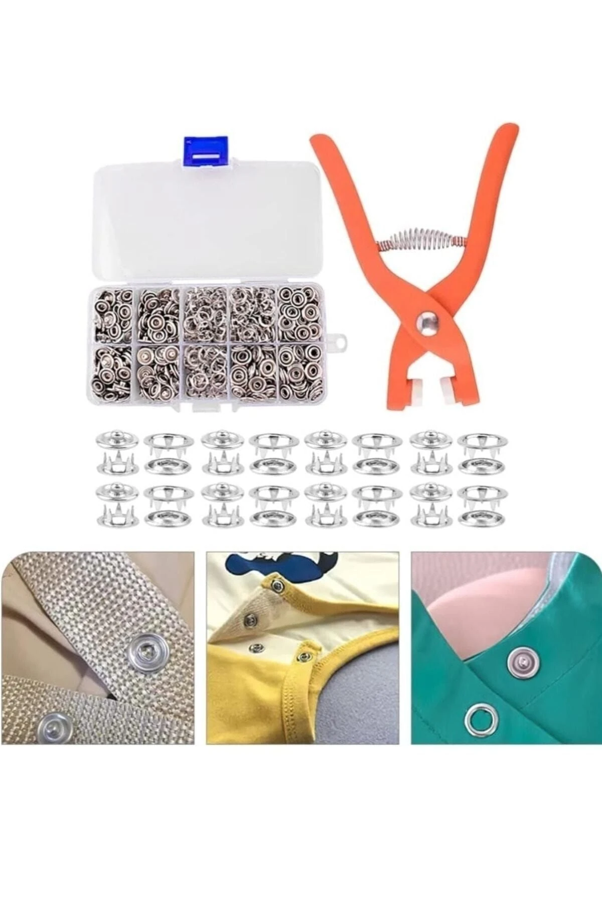 Silikon Çelik Çıtçıt Pense ve Çıtçıt Seti, Çıtçıt Düğmeleri