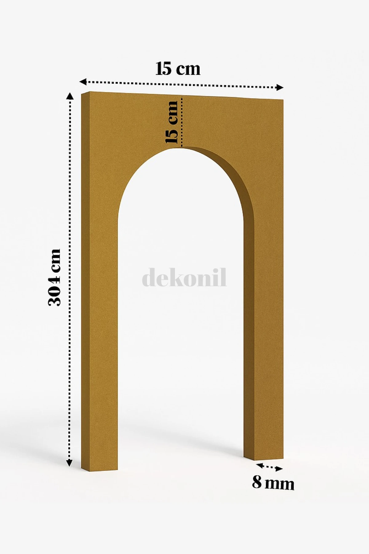 Pinterest Boyanabilir Yarım Oval MDF Kemer Duvar Paneli 54*300 cm (2 Adet)