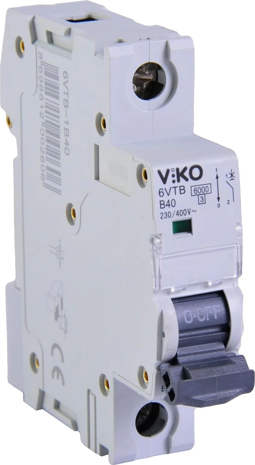 6VTB-1B40 Otomatik Sigorta 6ka B Tipi 1 Kutup 40A