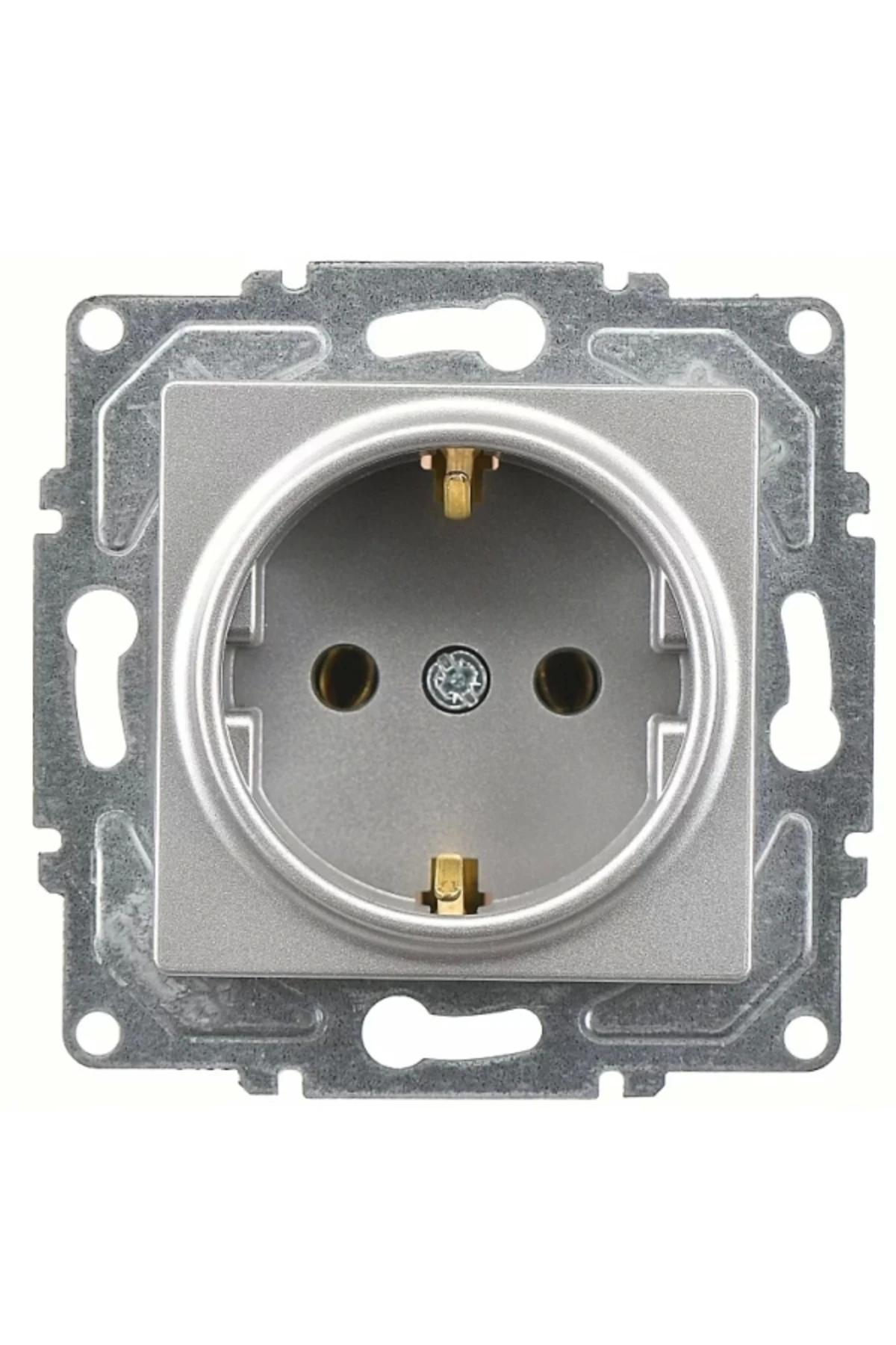 EQONA GÜMÜŞ TOPRAKLI PRİZ MEKANİZMA