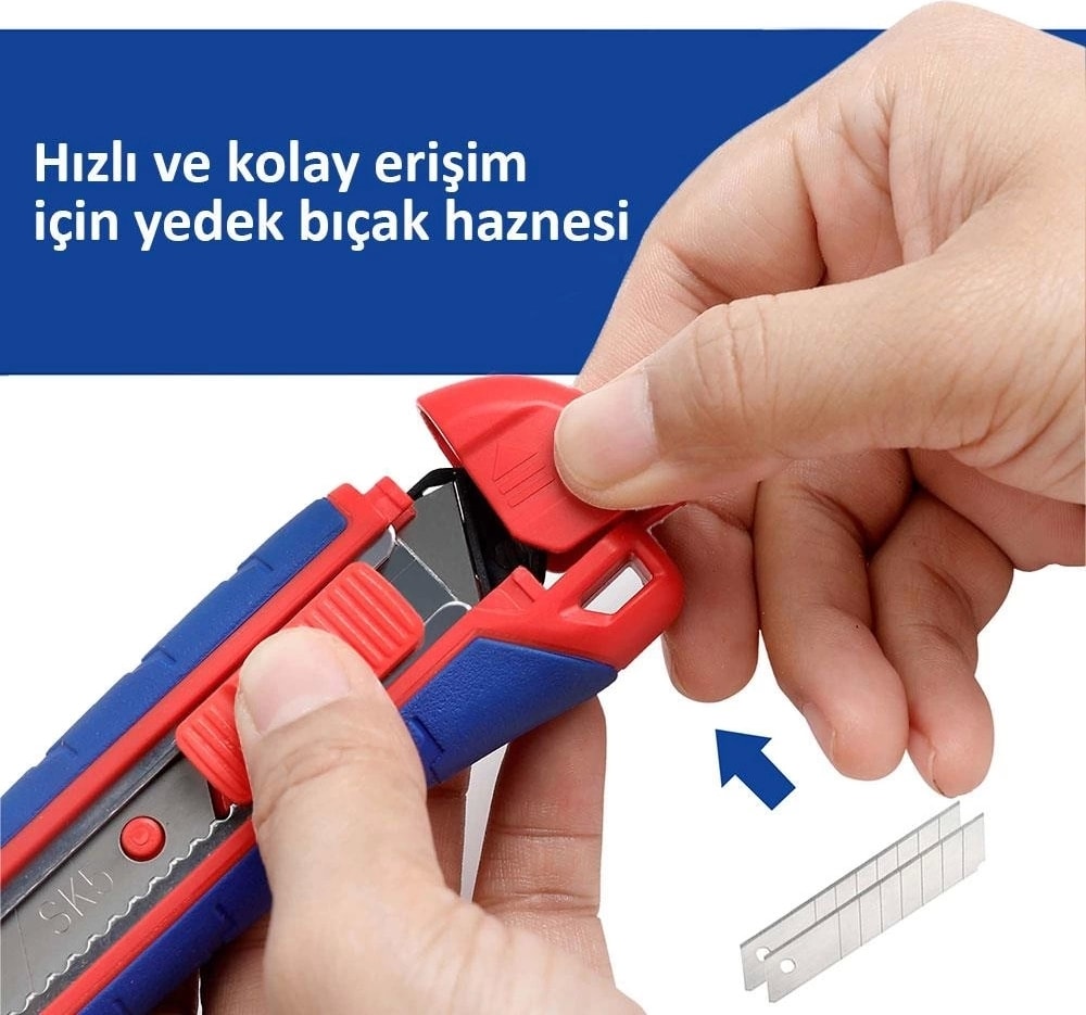 WP212009 18MM Ağır Hizmet Paslanmaz Çelik Kasa Maket Bıçağı