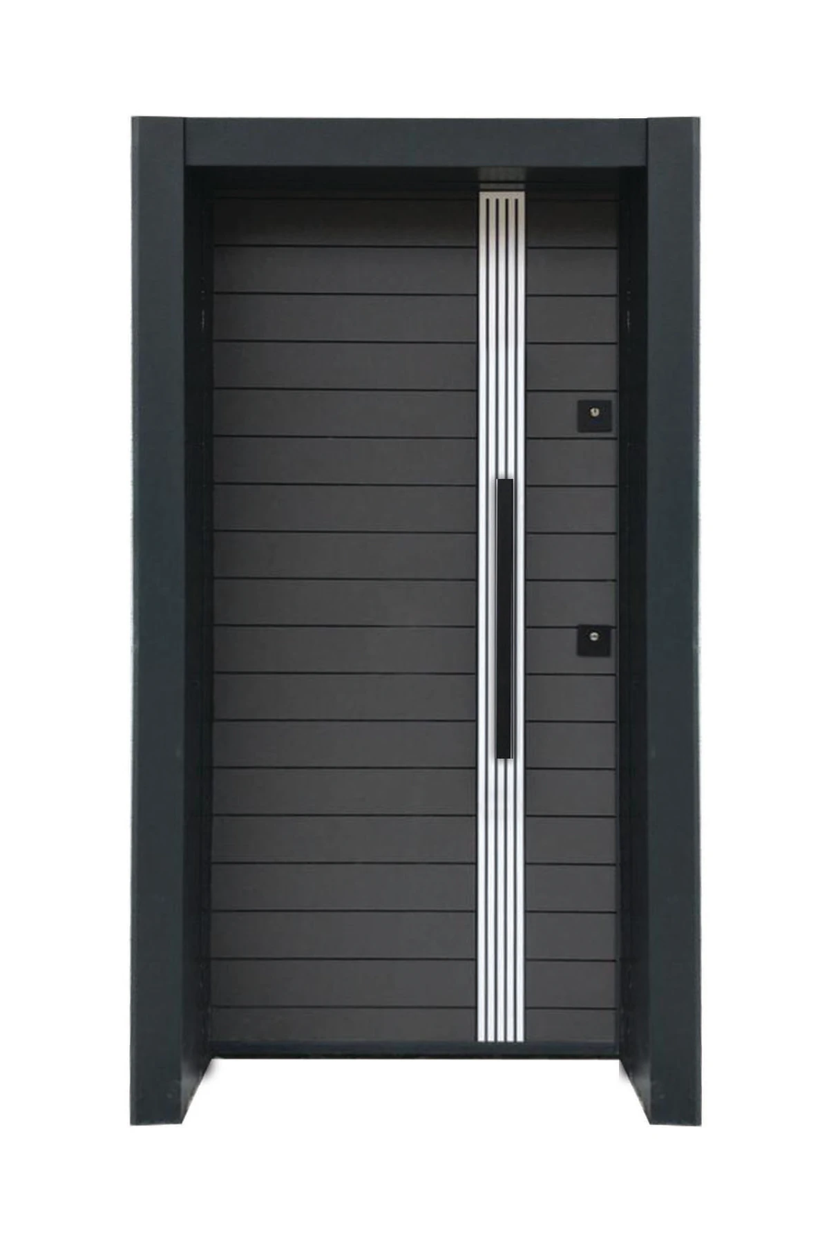 Düz Model Çelik Kapı, Antrasit Renk Çelik Kapı, Tırnaklı Çelik Kapı, Çelik Kapı Sol Açılım