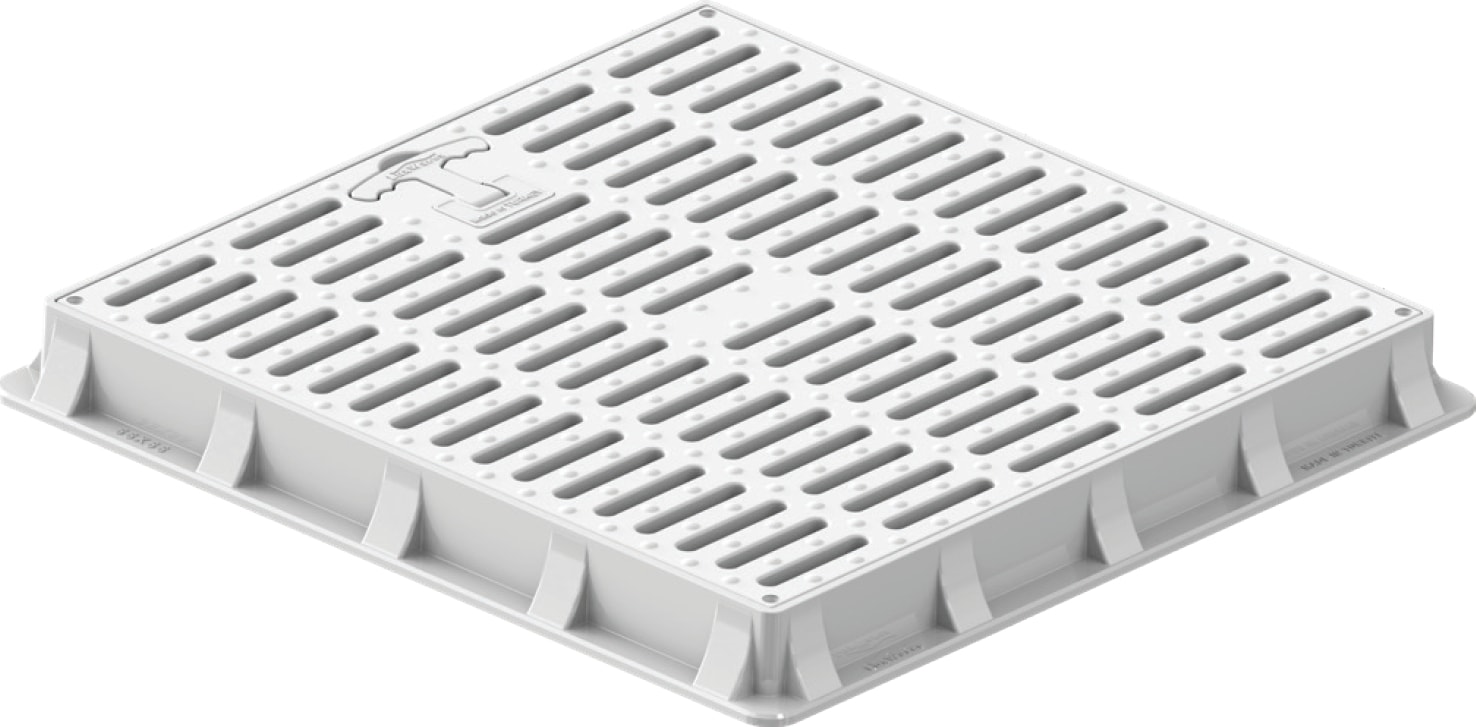 Lux Wares 55x55 Izgaralı Plastik Rögar Kapağı + Çerçeve