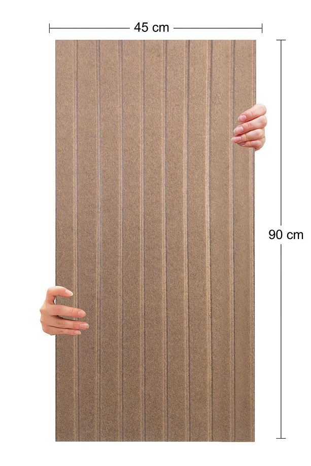 Akustik Ve Dekoratif Lambiri Desenli Keçe Panel 45x90 Cm / 2 Adet / 0,81 M²