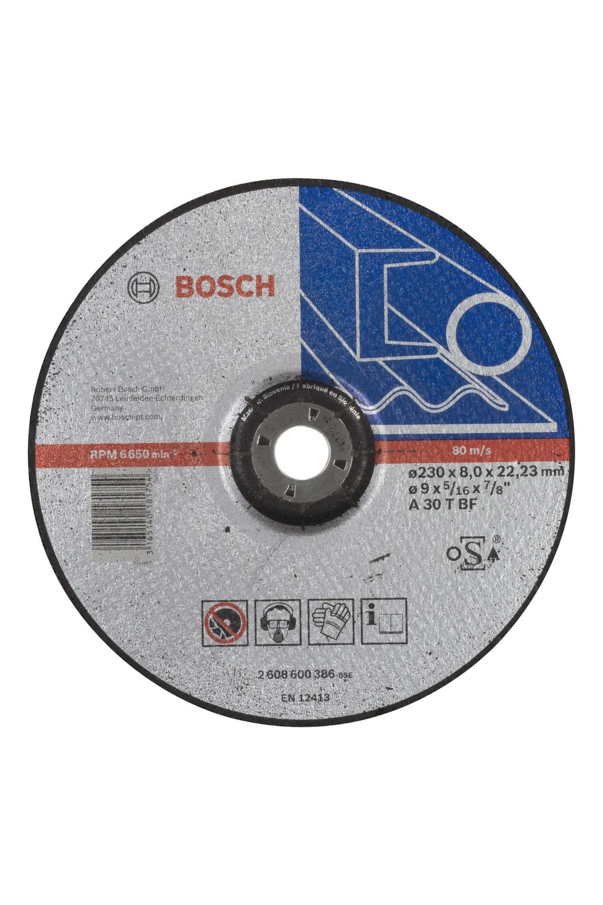 230x8 Mm Bombeli Taşlama Diski 2 608 600 386